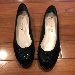 Paul Mayer Attitudes Quilted Peep Toe Flats 🥿